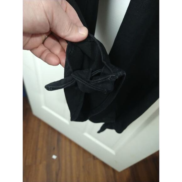 OSO Casual Woman 18W Jeans Black Stretch Ankle 5 Pocket Casual Ankle Tie Accent - Picture 5 of 10